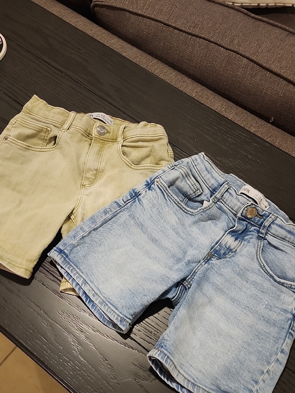 Zara Light Blue & Green Denim Kids Jeans Bundle 2pair Boys Size 5/6